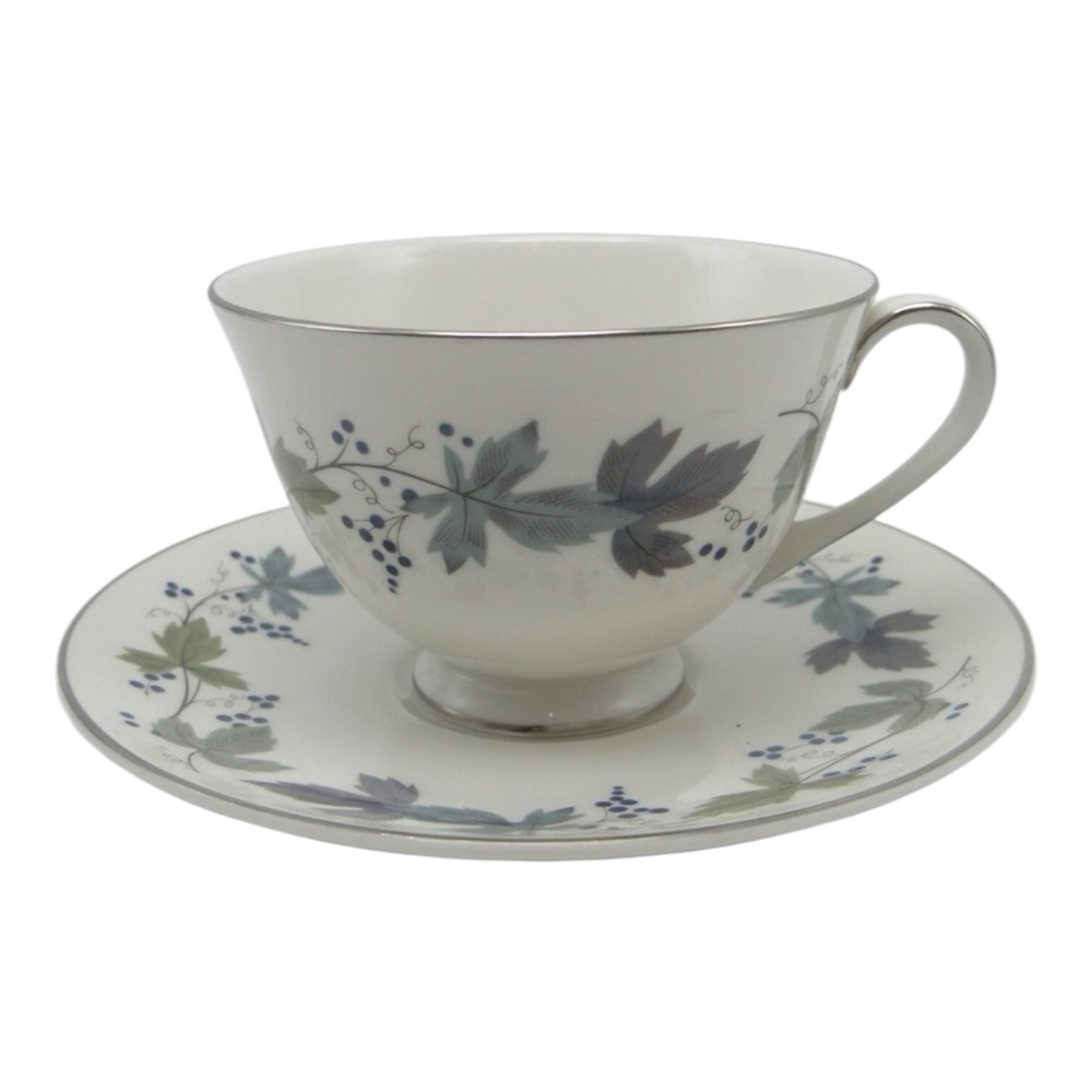 Royal Doulton Translucent Bone China Burgundy TC1001 Tea Cup And Saucer